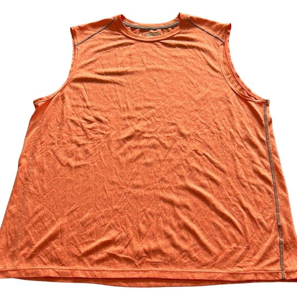 Sport Essentials Mens Orange Sleeveless Shockdry Tee Size Large Athletic Summer - Picture 1 of 4